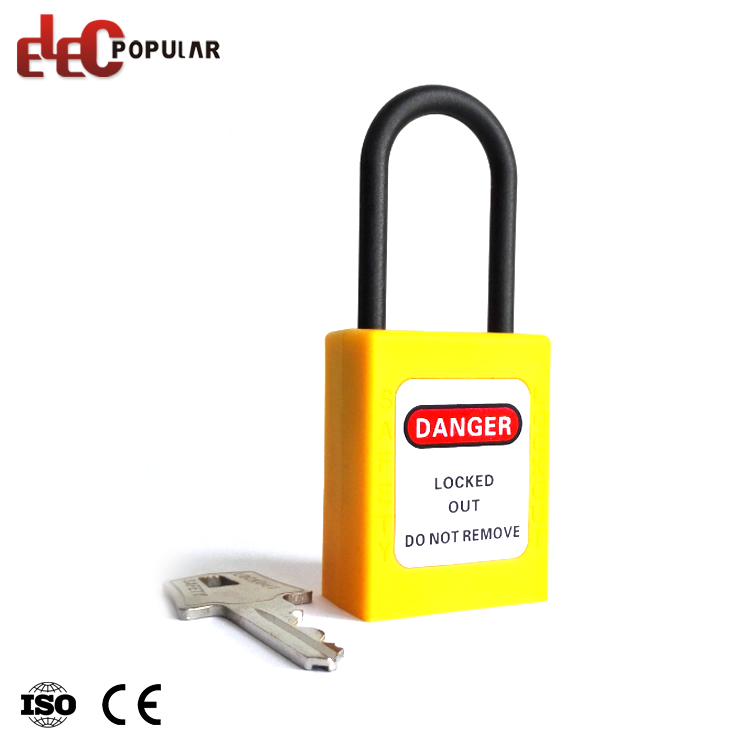 High Security Industrial 38mm Slim Insulation Shackle Czerwone kłódki bezpieczeństwa